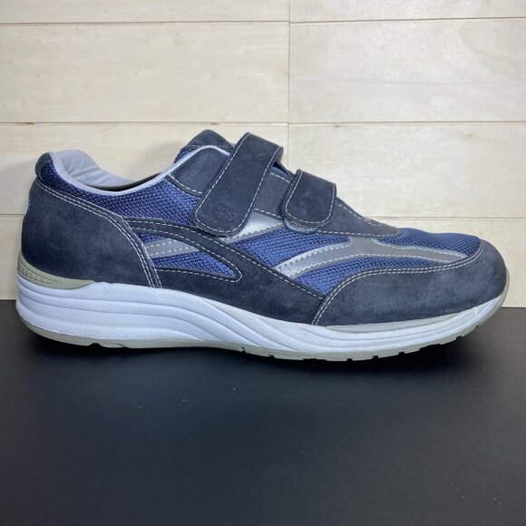 SAS Journey Straps Blue Grey Men\'s Size 14.5 S Shoes Mesh Suede Tripad Comfort